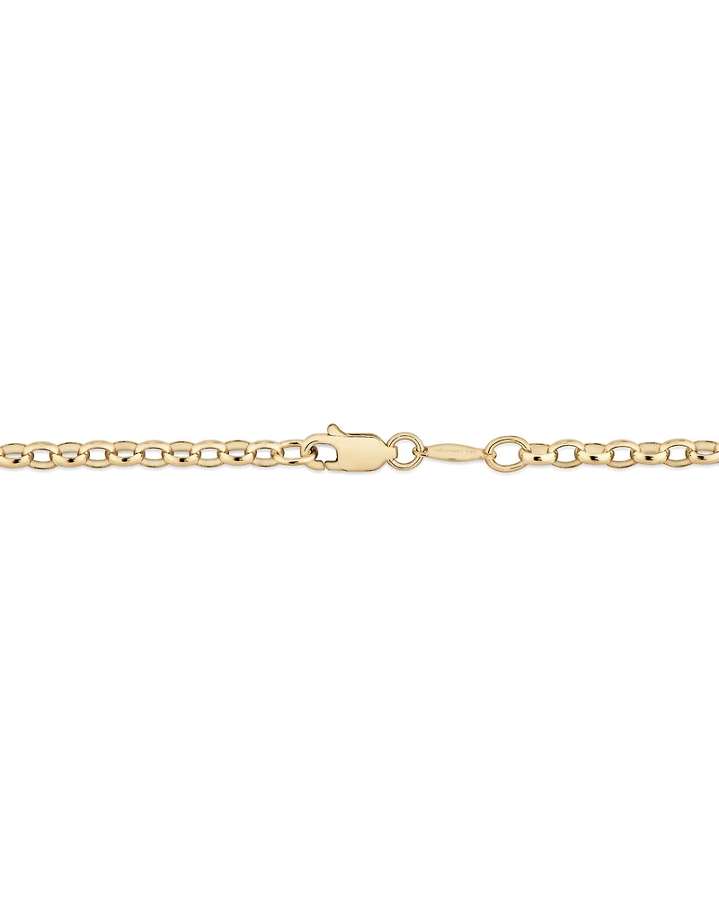 55cm (22") Oval Belcher Chain 10kt Yellow Gold