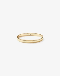 65mm (2.5") 7.3mm Width Solid Round Bangle in 10kt Yellow Gold
