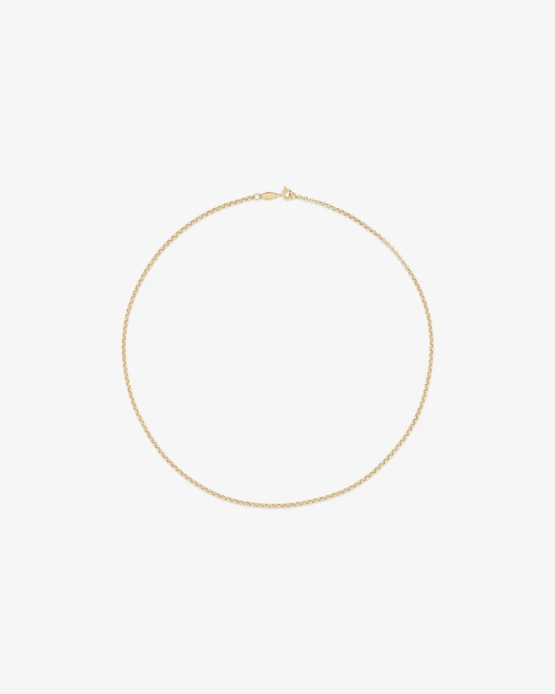 45cm (18") Hollow Belcher Chain in 10kt Yellow Gold