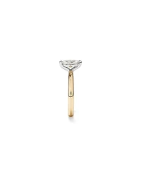 Bague de fiançailles solitaire diamant taille marquise certifiée TW de 0,70 carat en or jaune et blanc 18 carats