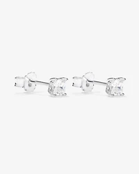 Stud Earrings with Cubic Zirconia in Sterling Silver