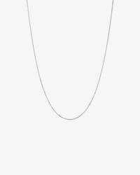 55cm (22") 1-1.5mm Width Fine Curb Chain Necklace in Sterling Silver