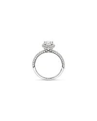 1.65 Carat TW Pear Cut Diamond Pave Halo Engagement Ring in Platinum
