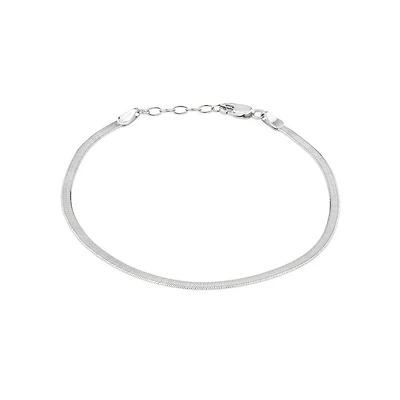 Bracelet à chevrons de 19 cm en or jaune 10 K