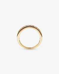 Bague De Mariage En Diamant De Laboratoire Rond Brillant De 1,00 Carat Poids Total Sertie En Canal En Or Jaune 14 Carats