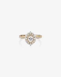 Sir Michael Hill Designer Oval Engagement Ring with 0.92 Carat TW Diamonds in 18kt White Gold