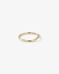Diamond Accent Chevron Ring in 10kt Yellow Gold