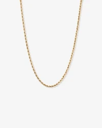 50cm (20") 4.4mm Width Hollow Rope Chain in 10kt Yellow Gold