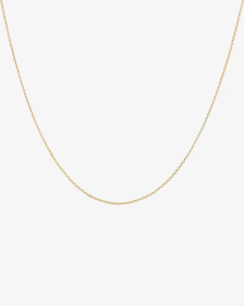 45cm (18") 1mm Width Diamond Cut Belcher Chain in 18kt Yellow Gold