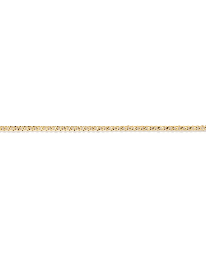 50cm (20") 2.95mm Width Semi Solid Diamond Cut Curb Chain in 10kt Yellow Gold