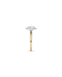 1.46 Carat TW Oval Cut Laboratory-Grown Diamond Halo Engagement Ring in 14kt Rose and White Gold
