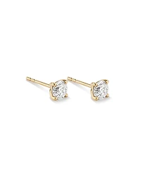 0.75 Carat TW Diamond Solitaire Stud Earrings in 18kt Yellow Gold