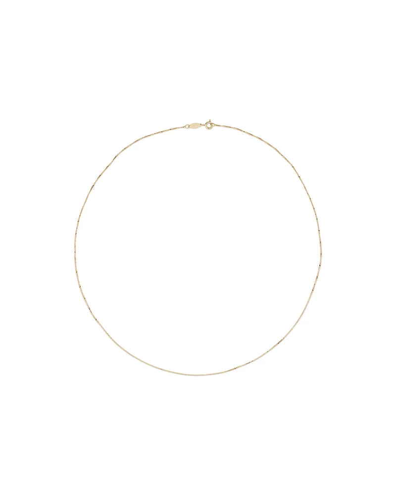 50cm (20") 0.66mm Width Box Chain in 10kt Yellow Gold