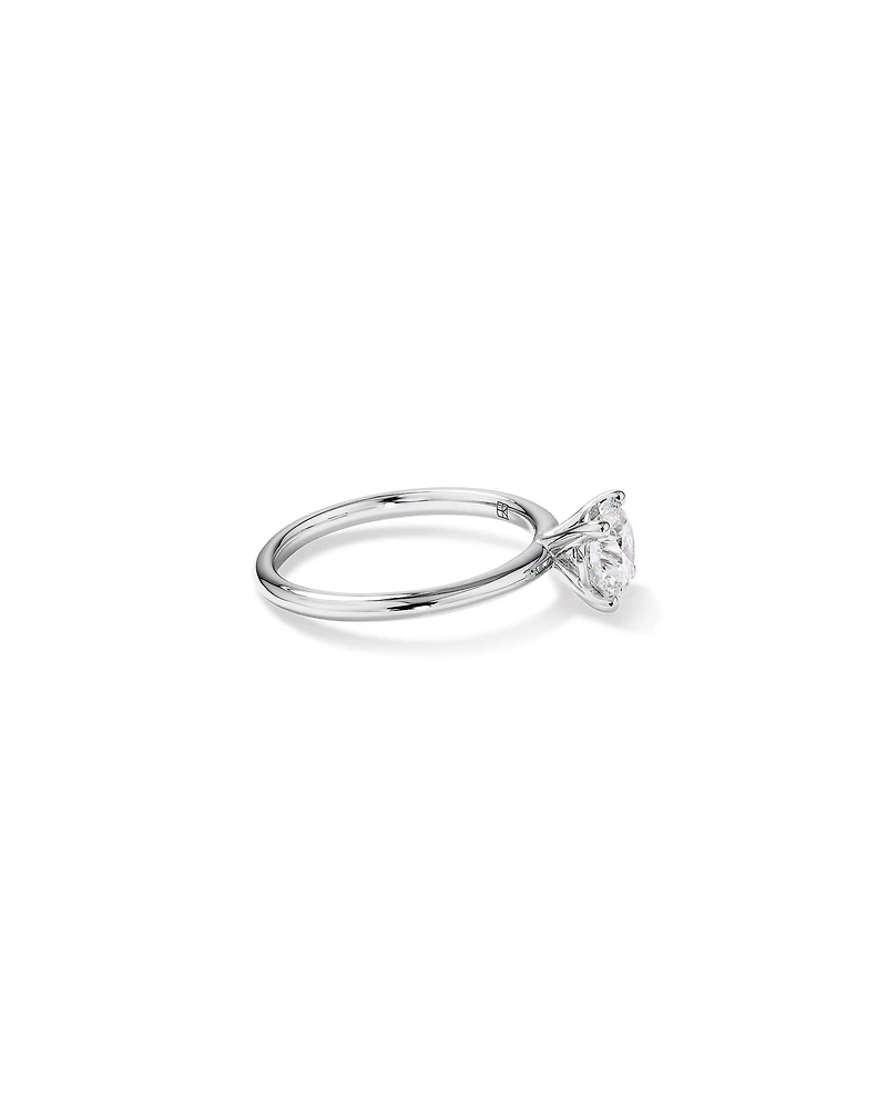 Carat TW Round Brilliant Laboratory-Grown Diamond Solitaire Engagement Ring in 14kt Gold