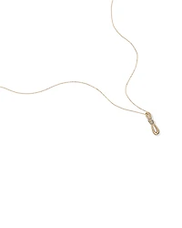 Pendentif à nœuds de diamants TW de 0,07 carat en or jaune 10 carats