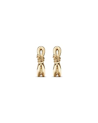 Knot Half Hoop Stud Earrings in 10kt Yellow Gold