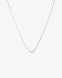Necklace with Opal & Diamonds in 10kt Yellow Gold