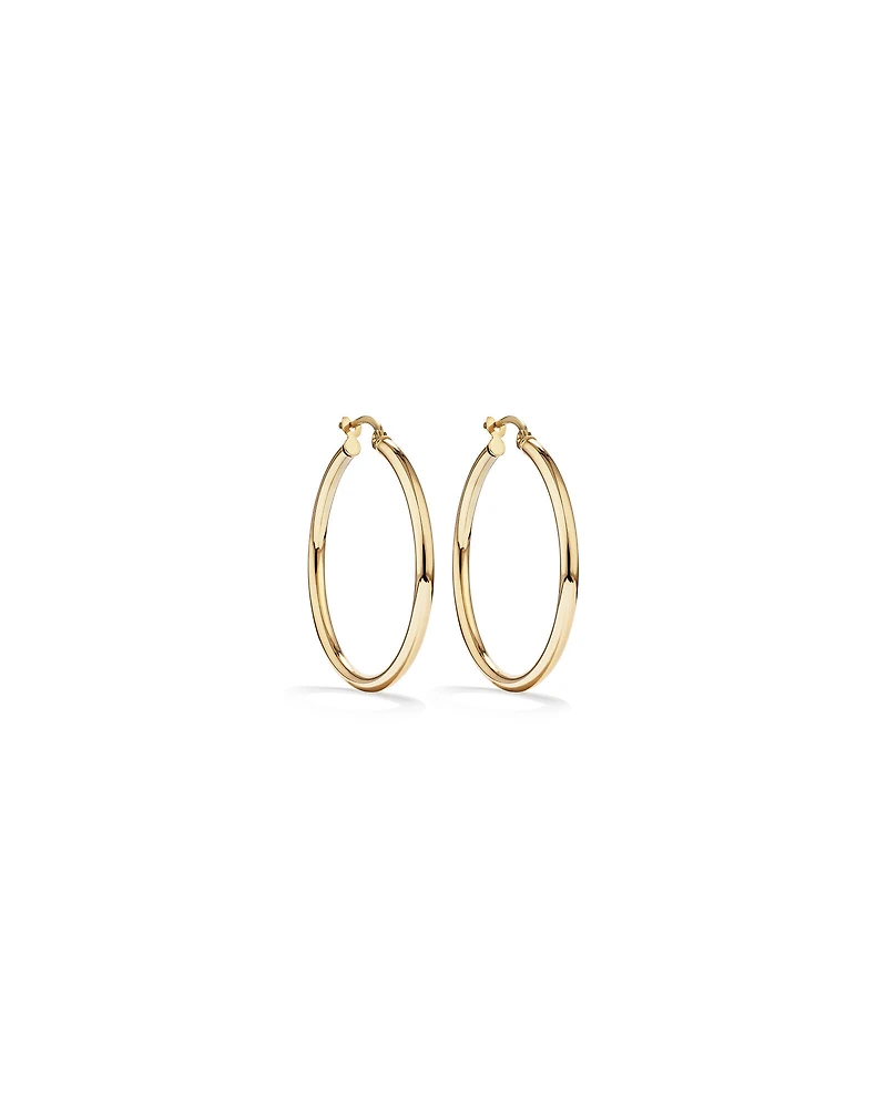 25mm Hoop Earrings in 10kt Rose Gold