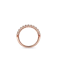 Bague De Mariage En Diamant De Laboratoire Rond Brillant De 0,60 Carat Poids Total Sertie De Griffes En Or Blanc 14 Carats