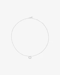 Carat TW Diamond Circle Necklace in 10kt White Gold