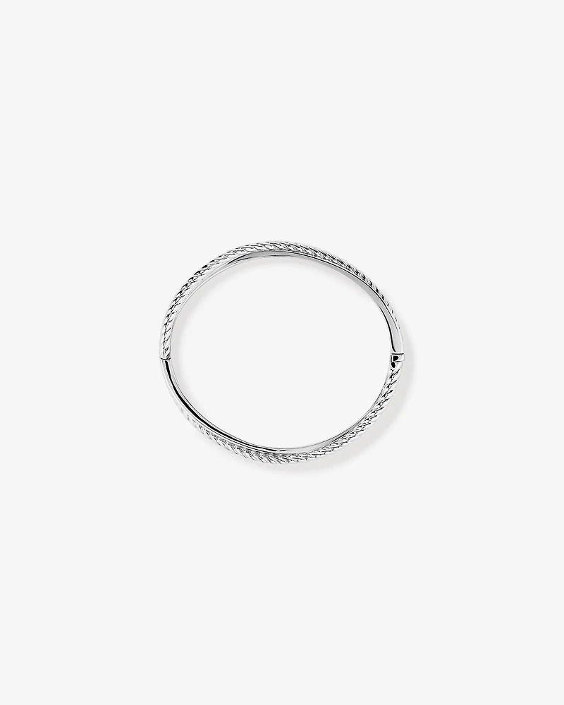 Bracelet torsadé de 63 mm en argent sterling