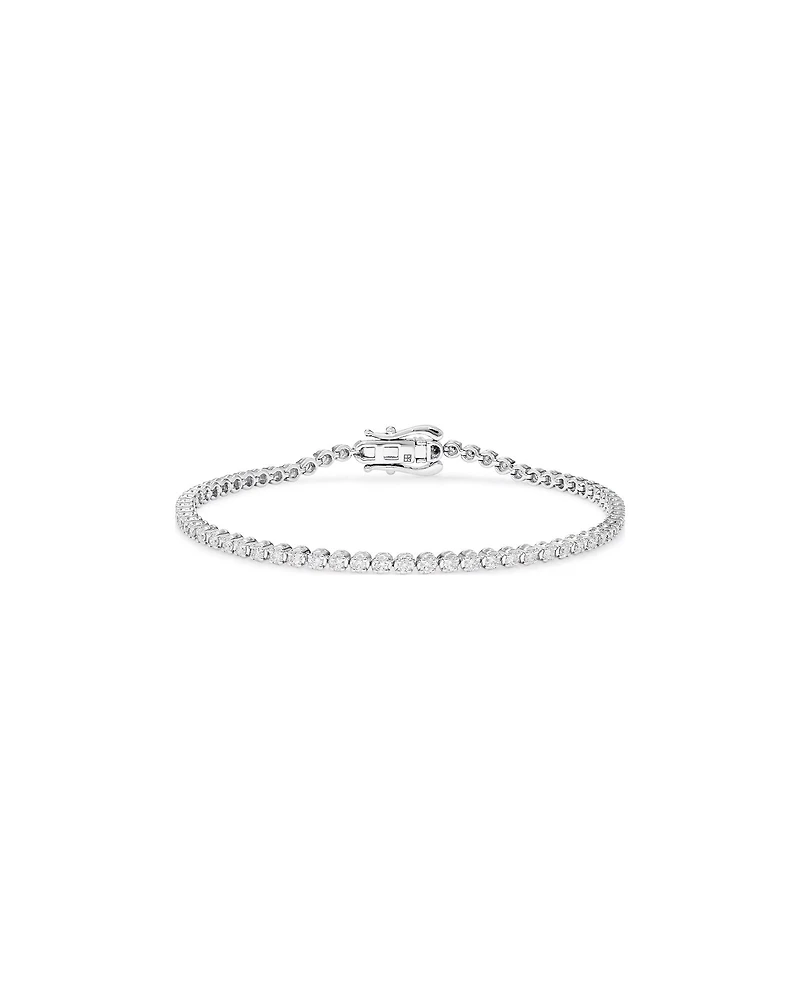 1.50 Carat TW Laboratory-Grown Diamond Tennis Bracelet in Sterling Silver