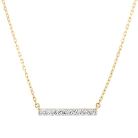 Bar Necklace with 0.10 Carat TW of Diamonds in 10kt Yellow Gold