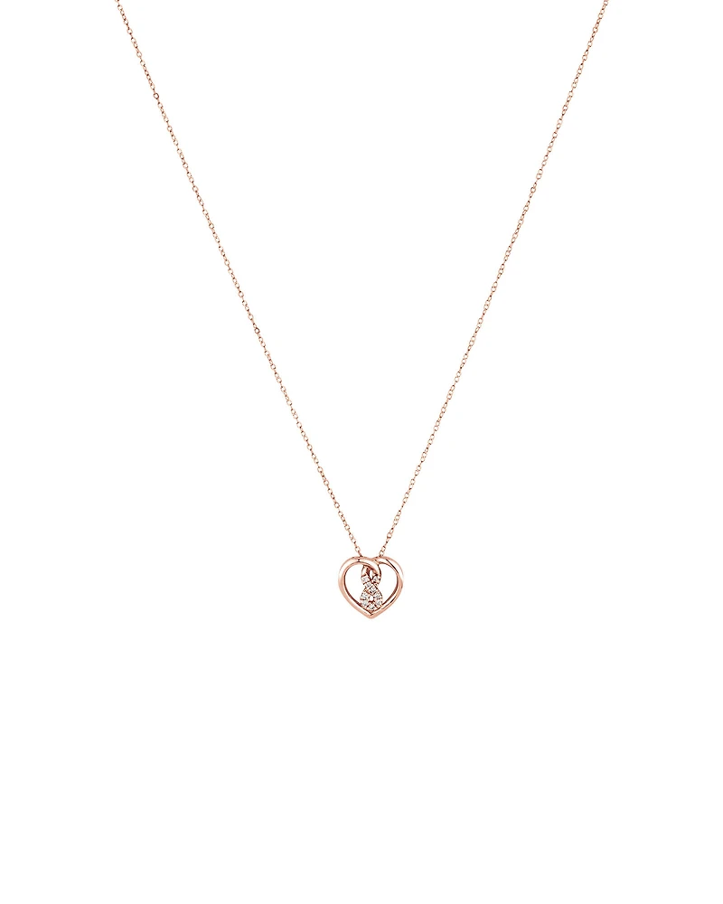 Mini Infinitas Pendant with Diamonds in 10kt Rose Gold