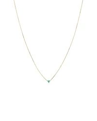 Emerald Trio Necklace in 10kt Yellow Gold