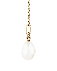 Pendentif en or jaune 10 K avec perle baroque d’eau douce de culture