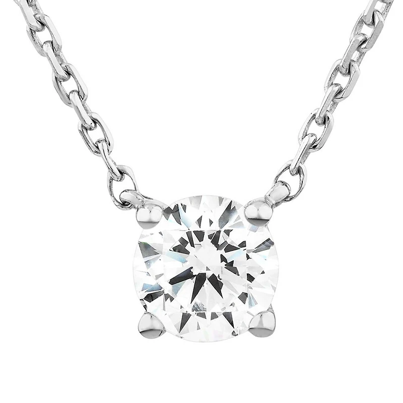 0.60 Carat TW Laboratory-Grown Diamond Stud Earrings & Pendant Set in 10kt White Gold
