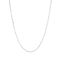 50cm (20") 3mm Width Fine Paperclip 3 and 1 Alternating Chain Necklace in Sterling Silver