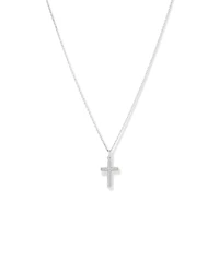 Collier pendentif croix en zircone cubique en argent sterling