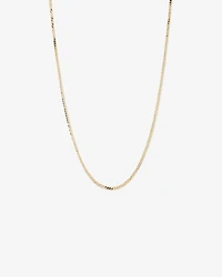 55cm (22") 3mm Width Solid Flat Bevelled Curb Chain in 10kt Yellow Gold