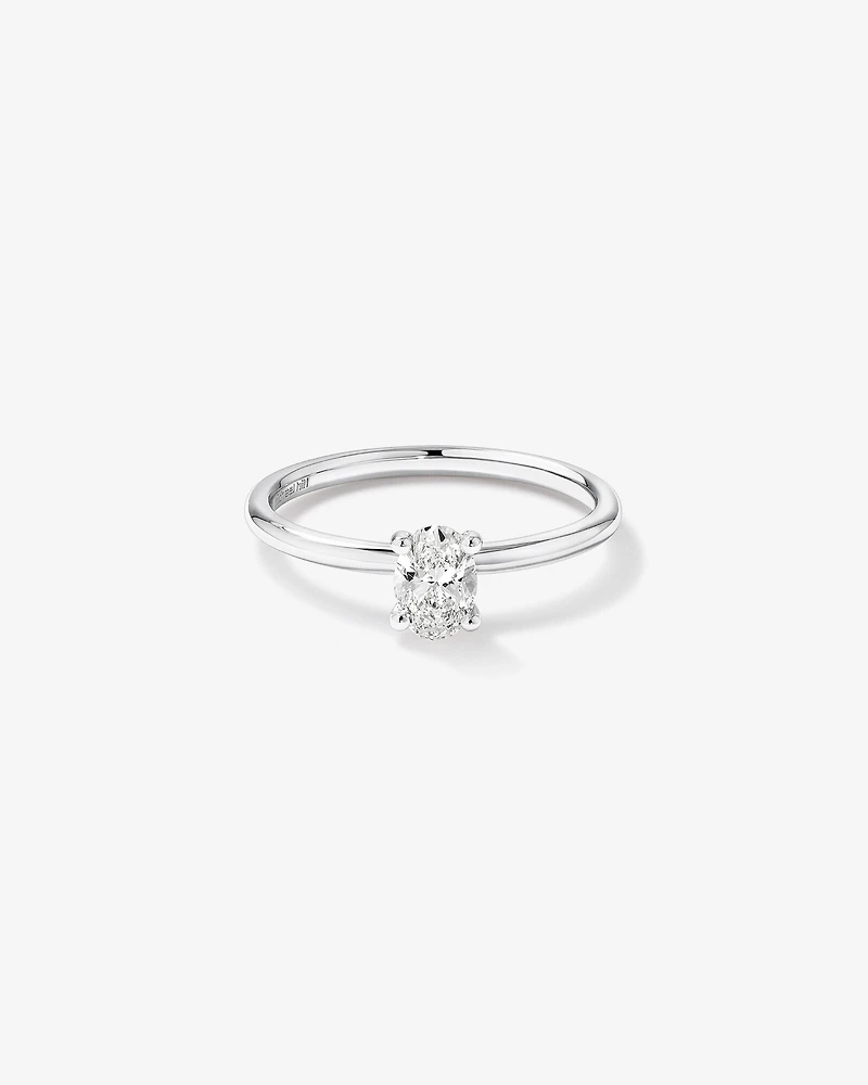 Solitaire Engagement Ring with 0.50 Carat TW of Diamonds in 18kt White Gold