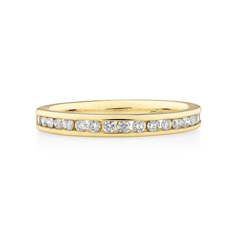Wedding Band with 0.34 Carat TW of Diamonds in 14kt Yellow Gold