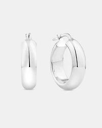15mm Hoop Earrings in Sterling Silver