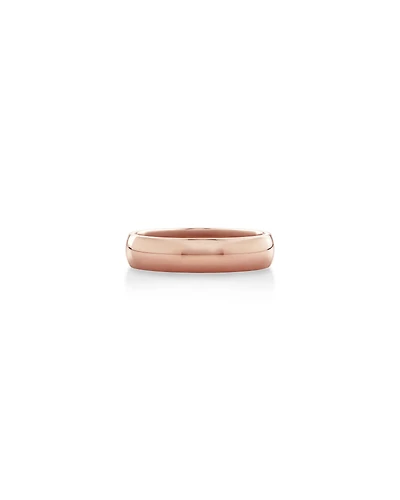5mm High Domed Wedding Band in 10kt Rose Gold