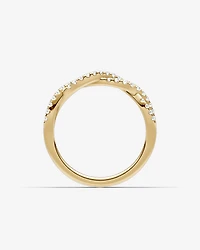 0.25 Carat TW Twist Diamond Wedding Ring in 14kt White Gold