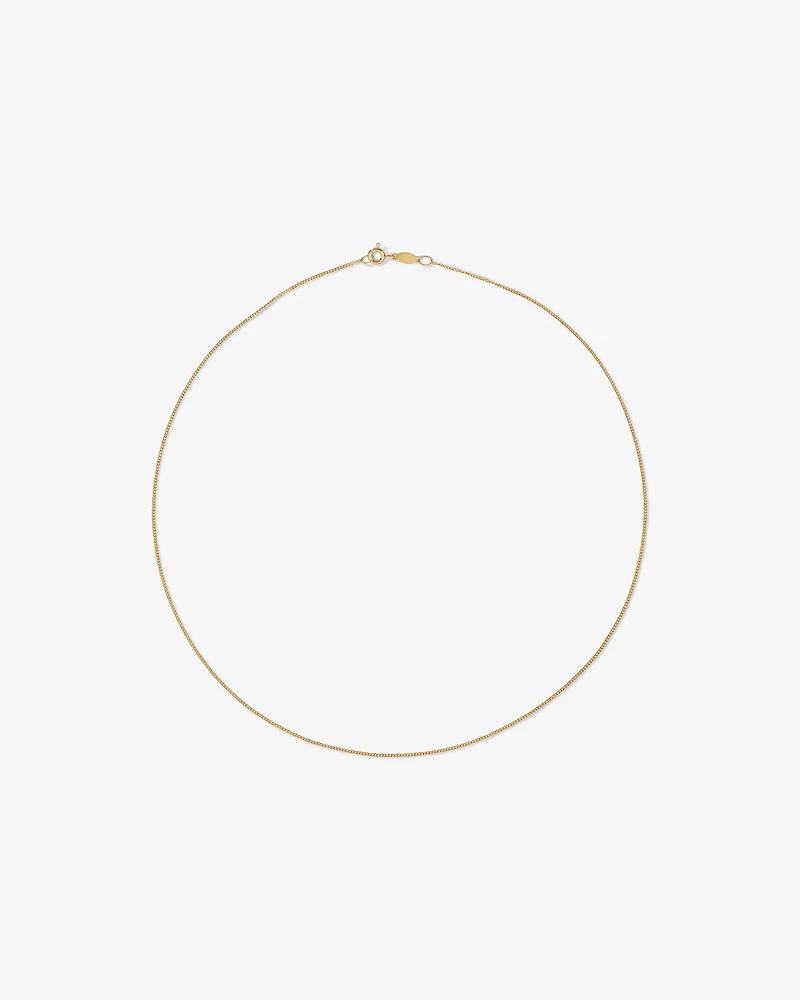 45cm (18") Curb Chain in 10kt Yellow Gold