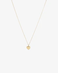 Diamond Charm Heart Pendant Necklace in 10kt Yellow Gold