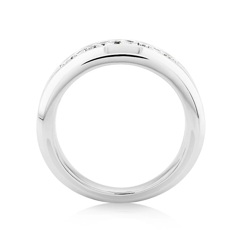 Wedding Band with .90TW of Laboratory-Grown Diamonds in 14kt White Gold