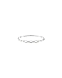 Triple Open Marquise Cubic Zirconia Bangle in Sterling Silver