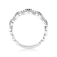 Bubble Ring with Sapphire and .50 Carat TW Diamonds in 14kt White Gold