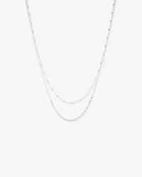 45cm Multi-Layer Bead Chain in Sterling Silver
