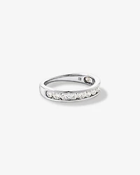 Bague De Mariage En Diamant De Laboratoire Rond Brillant De 1,00 Carat Poids Total Sertie En Canal En Or Jaune 14 Carats