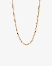 55cm (22") 6.8mm Width Semi Solid Diamond Cut Curb Chain in 10kt Yellow Gold