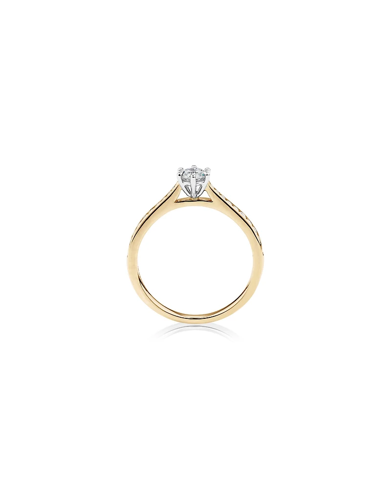 Ring with 0.48 Carat TW of Diamonds in 14kt Yellow & White Gold