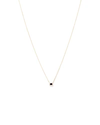 Emerald Cut Blue Sapphire Gemstone and 0.05 Carat TW Diamond Halo Necklace in 10kt Yellow Gold