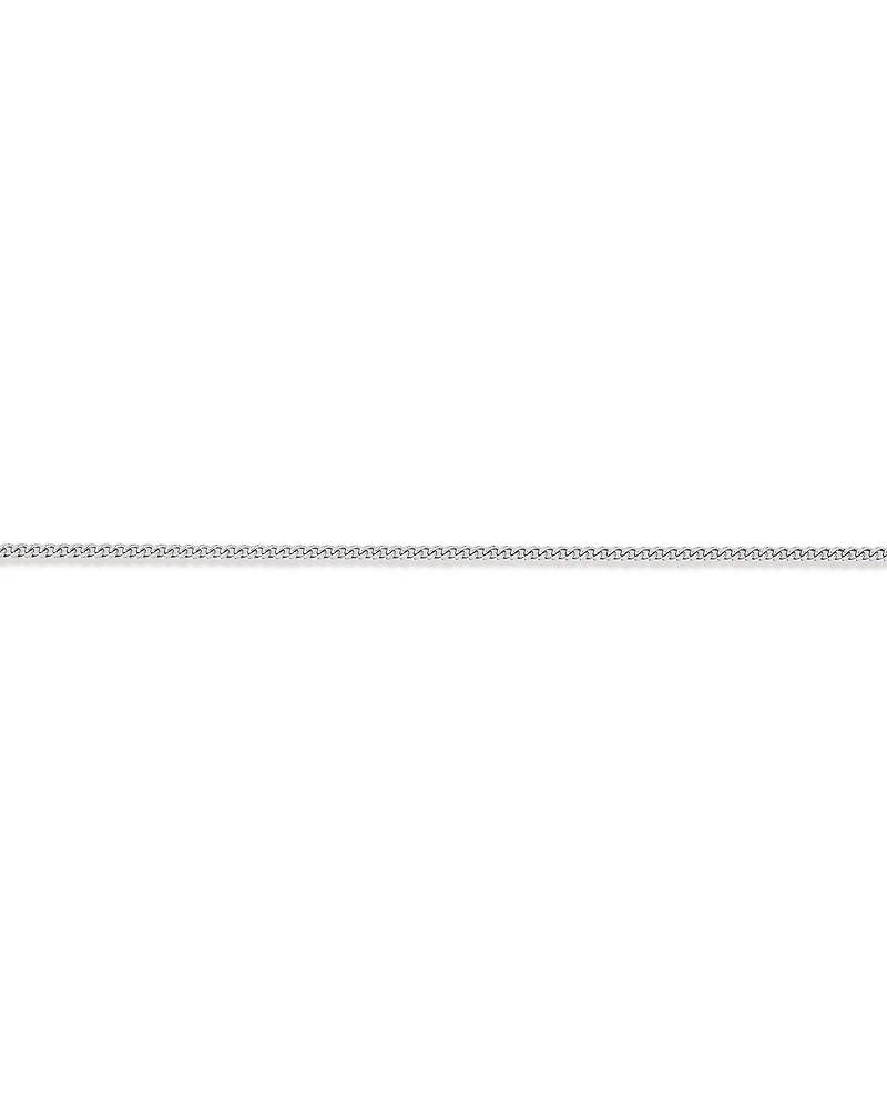 55cm (22") 2-2.5mm Width Fine Curb Chain Necklace in Sterling Silver